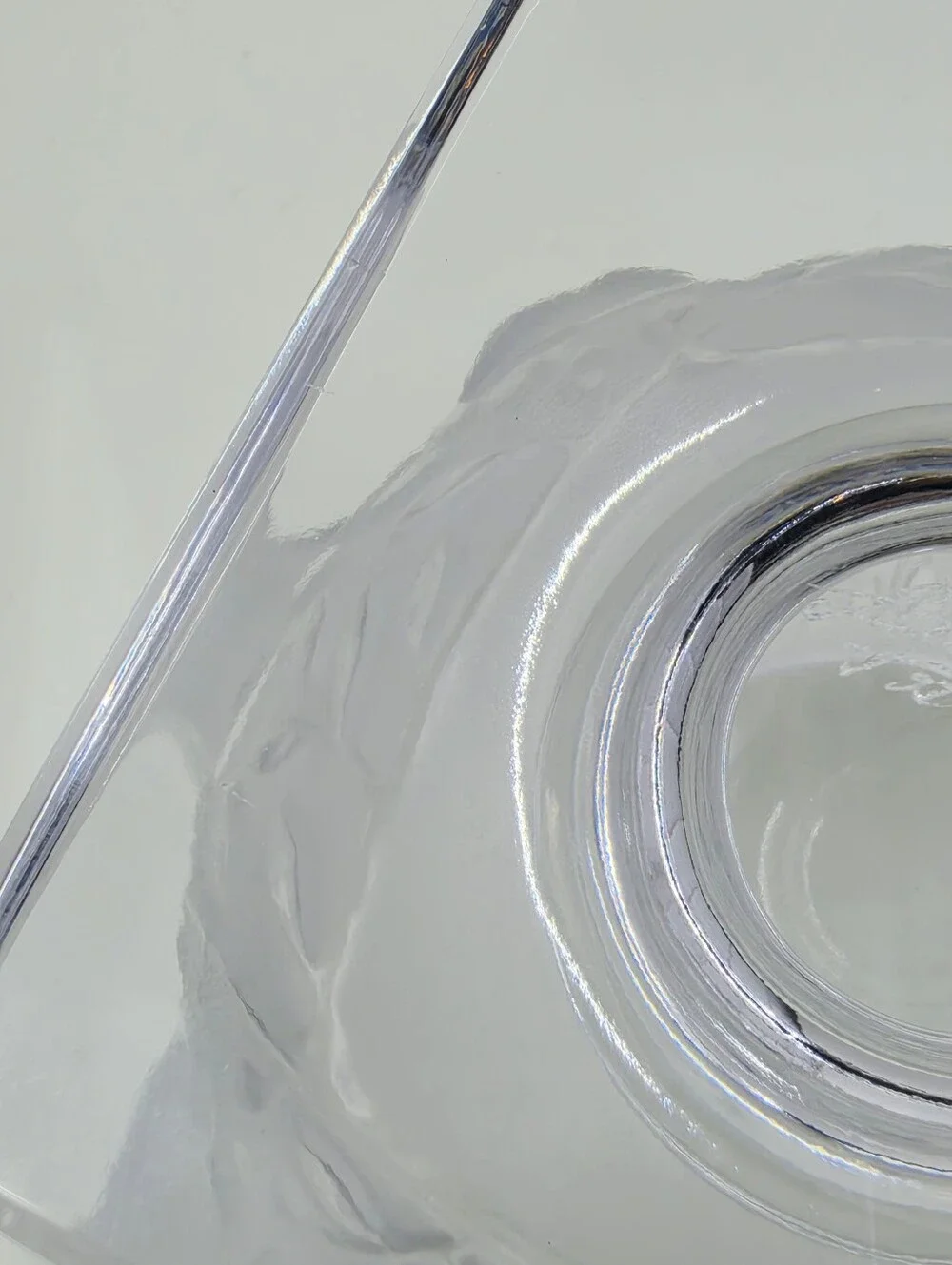 Lalique France Elisabeth Fauna & Flora Frosted Crystal Vase Square Pedestal